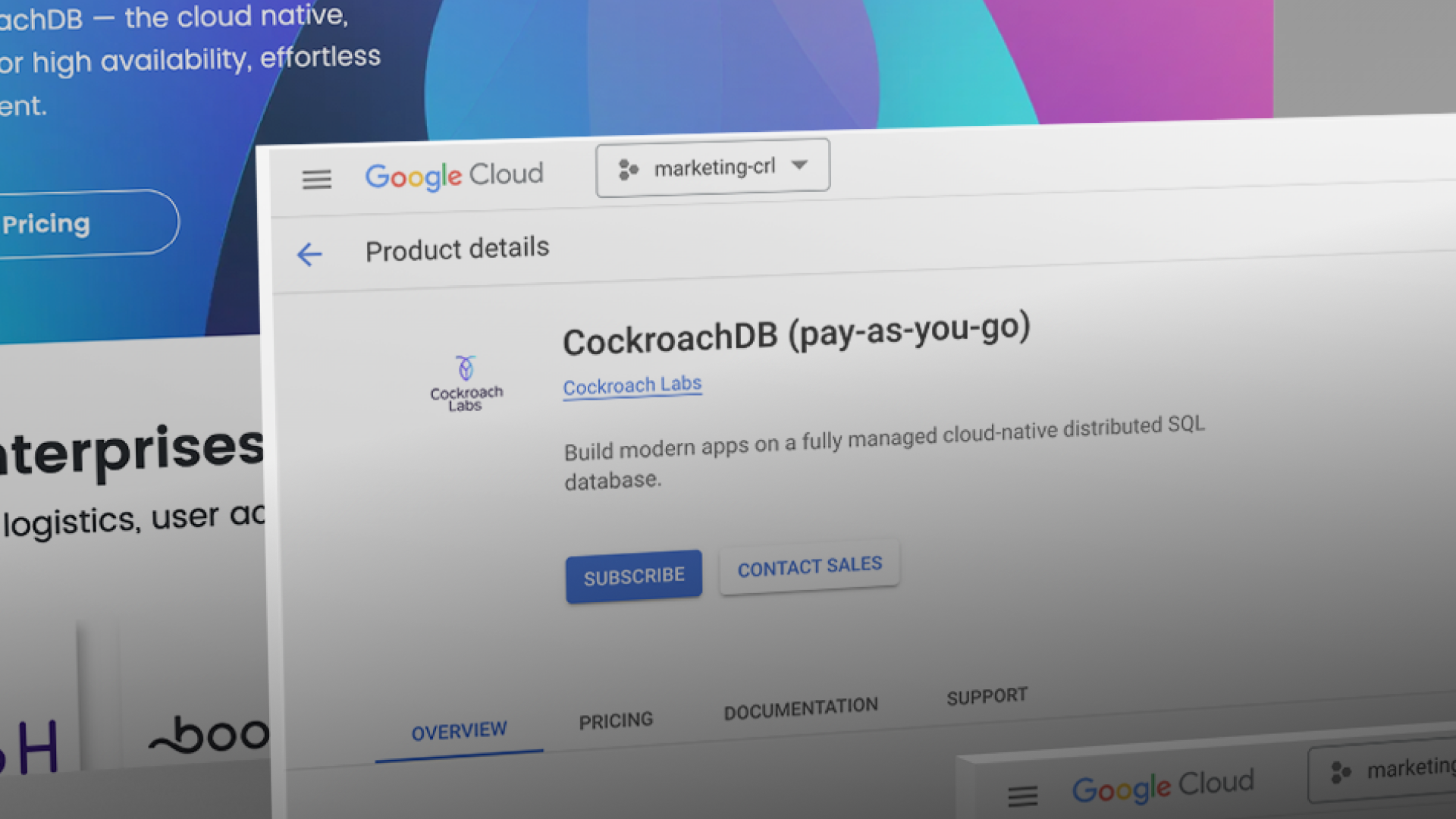 Announcing Pay-As-You-Go CockroachDB on Google Cloud Marketplace