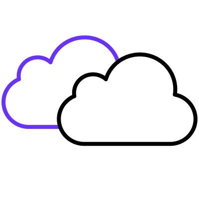 Multiple Cloud Icon