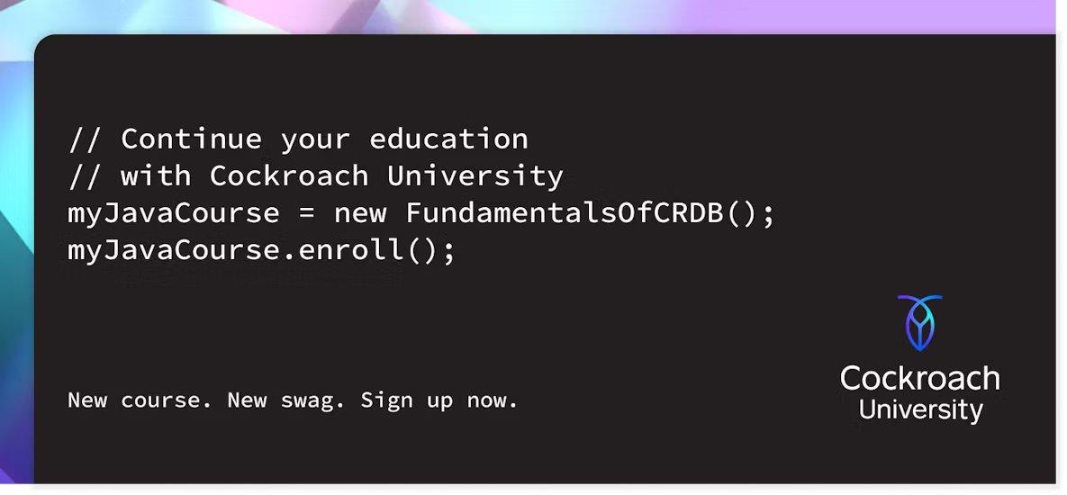 cockroachuniversity java